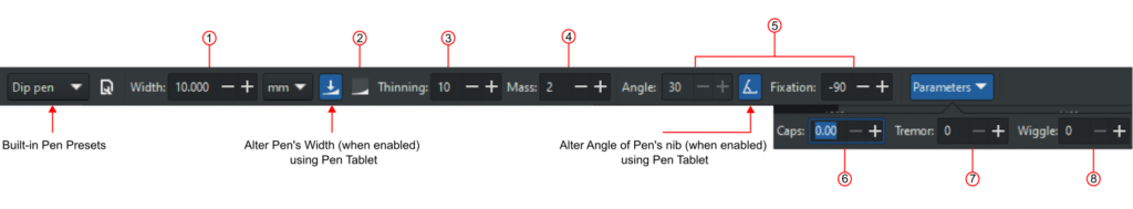 calligraphy-tool-control-bar-inkscape